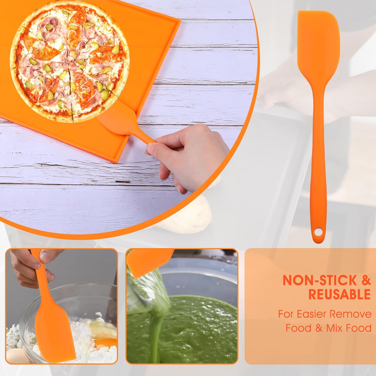 6 PCS Silicone Dehydrator Mats with Edge Compatible, 12.2 x 10.2 Inch BPA-Free Silicone Tray Liners with Silicone Spatula, Fruit Roll Sheet for Fruit Leather, Vegetables, Meat, Liquid