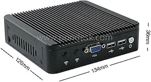 Intel Celeron Quad Core J1900 4 LAN NIC Firewall Router WiFi Fanless Mini PC Desktop Computer (8GB RAM, 64GB SSD)