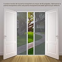 Vista 5 de Puerta de rejilla retráctil sin perforación, puertas de rejilla plegables con marco de aluminio para patio, puerta francesa, puerta principal