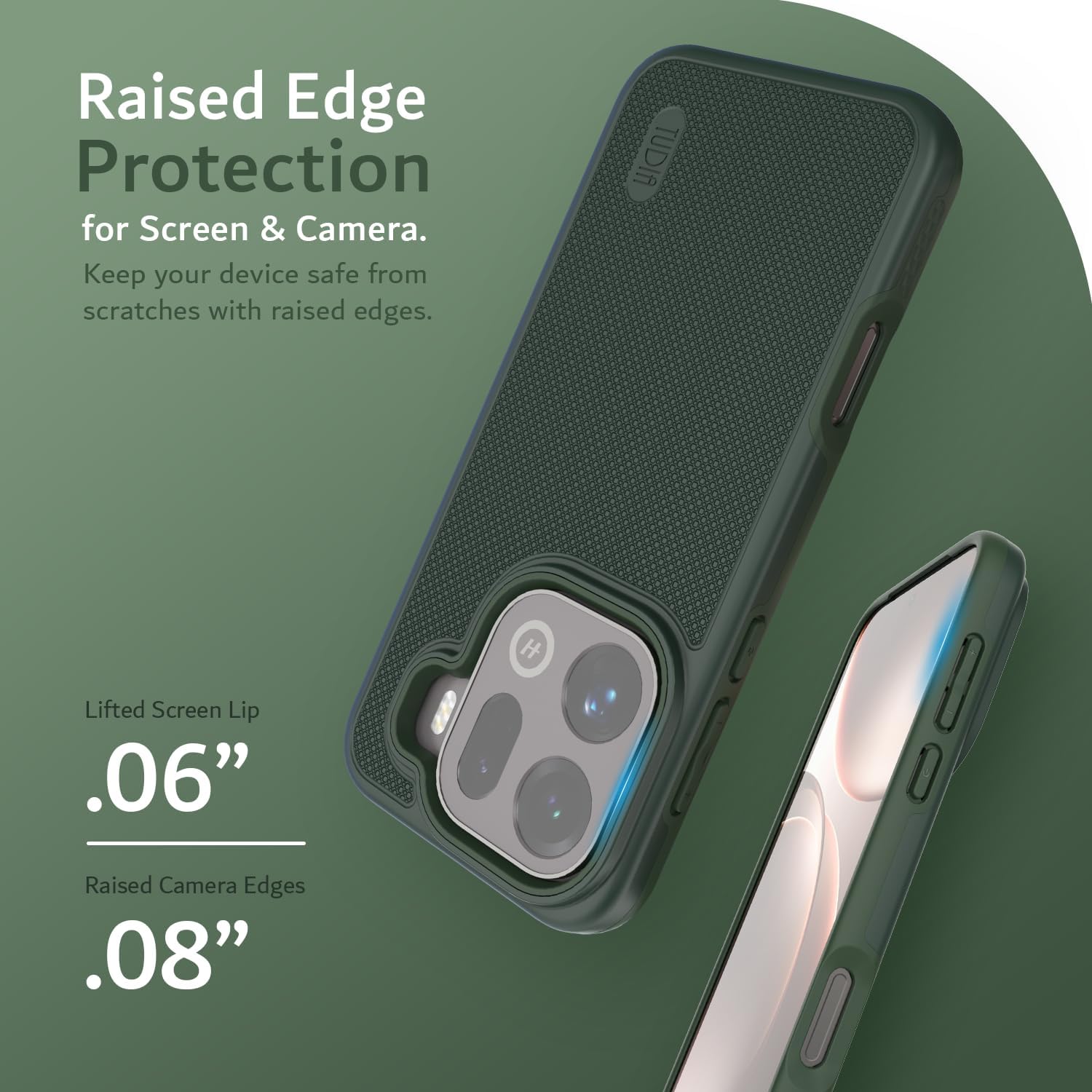 TUDIA MergeGrip Designed for Oppo Find x9 Pro Case 5G - [Military Grade Drop Tested] Dual Layer Shockproof Slim Heavy Duty Tough Phone Cases Cover - Pine Green