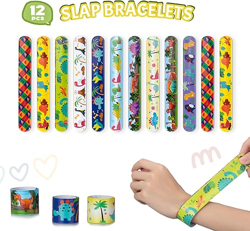 Miniatura 3 de Suministros para fiestas de cumpleaños de dinosaurios (98 piezas), bolsas de golosinas de dinosaurios, bolsas de golosinas, bolsas de regalo con