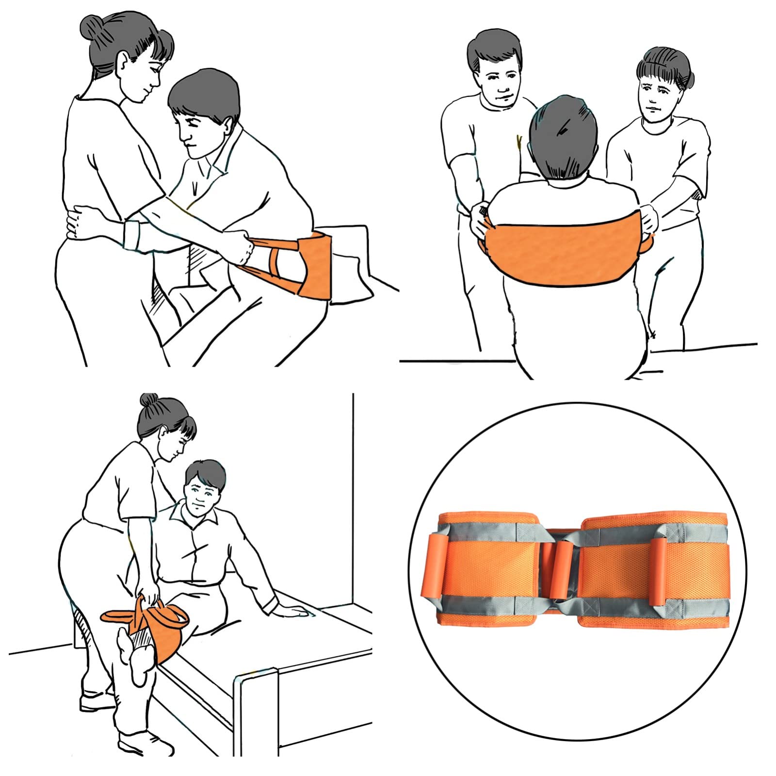 Cinturón de Transferencia,Cinturón Ayuda de Transferencia,Cinturón móvil de Transferencia,Cinturón de enfermería para elevación para hospitales y Uso en el hogar para Ancianos y Pacientes