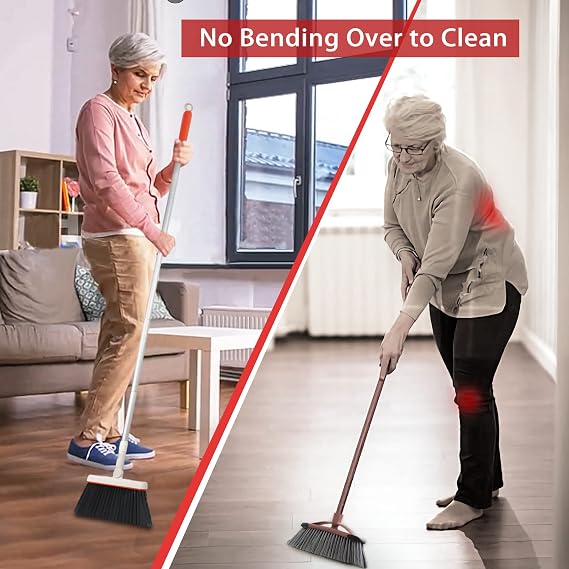 Carpet Floor Sweeper Manual with Horsehair, Broom and Dustpan Set for Home