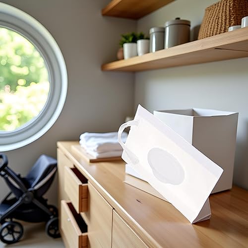 Miniatura 2 de Funda blanca para toallitas húmedas para bebé, soporte de viaje, mantiene las toallitas húmedas, juego de soportes para toallitas húmedas, soportes