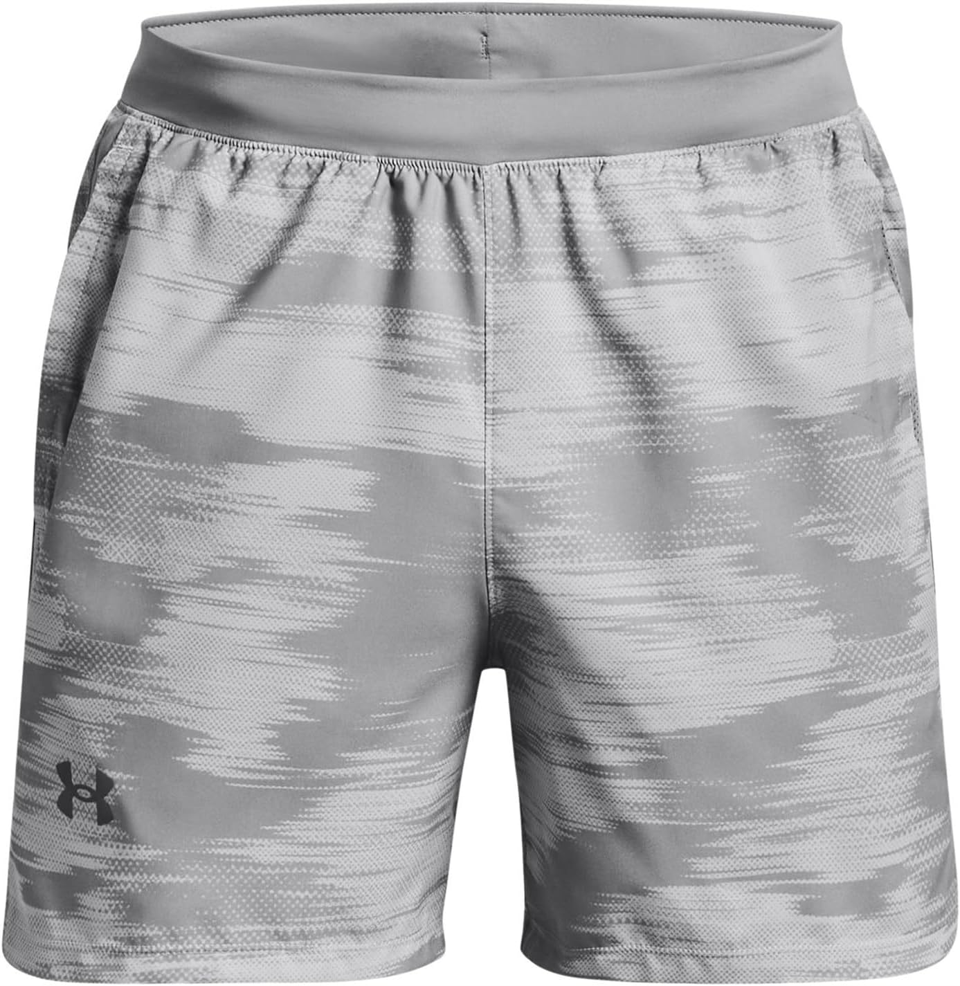 Men's UA Launch 5'' Printed Shorts Fitted Small Grey