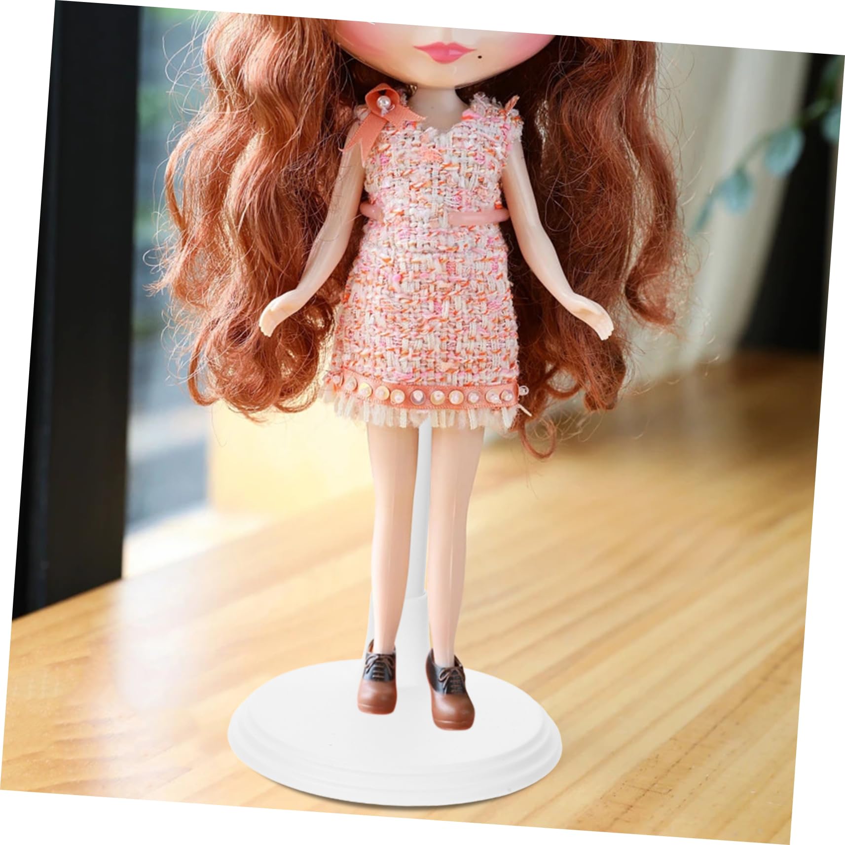 VICASKY Doll Display Stand Adjustable Sturdy Perfect for 35cm Doll Storage Abs Stainless Steel Construction Flat Bottom