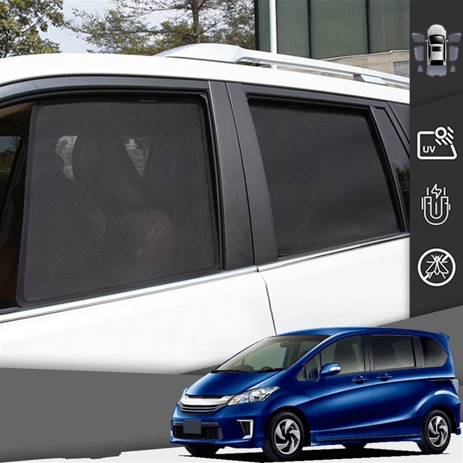Parasol Coche Delantero Para Freed GB3 2009-2016 Parasol Magnético Coche Marco Parabrisas Delantero Cortina Ventana Lateral Trasera Bebé Visera Parasol Parasol Luna Coche ( Talla : Front Windshield1 )