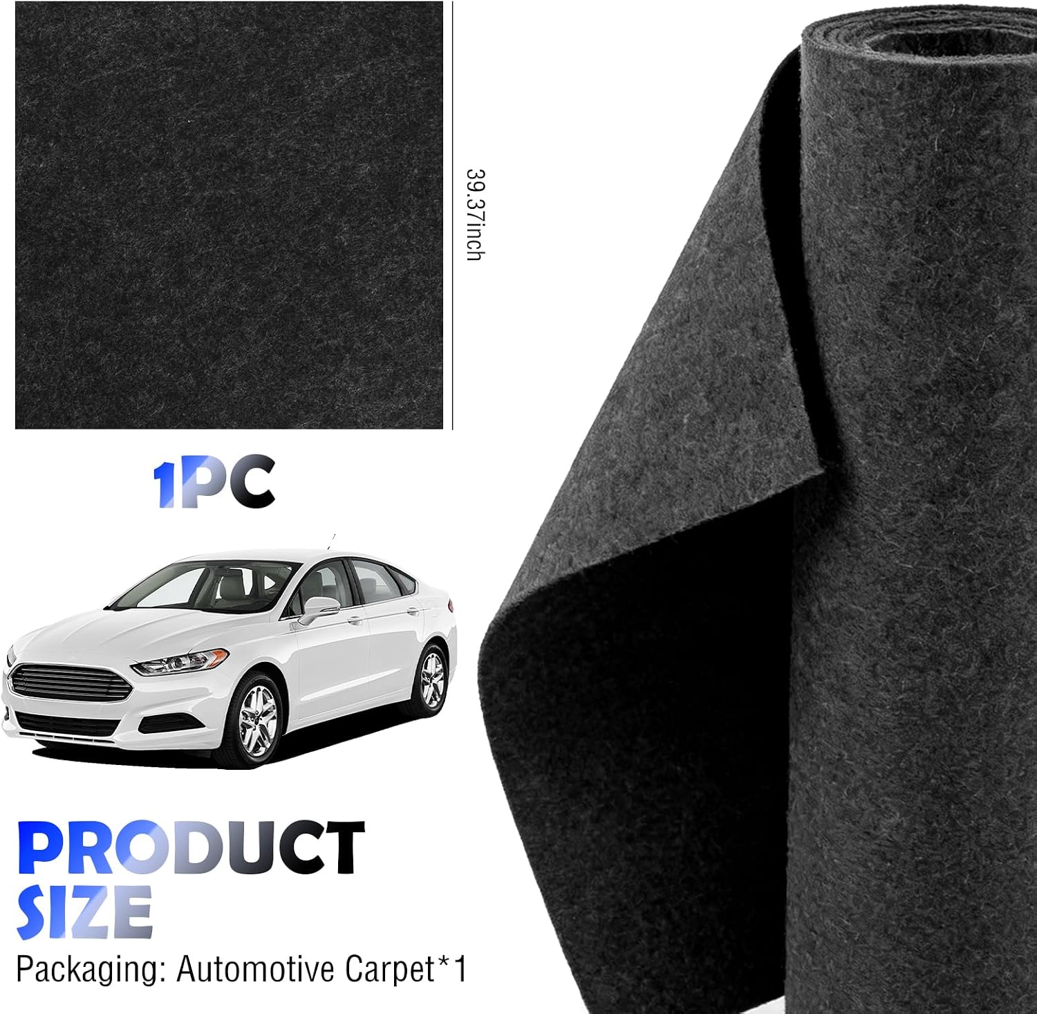 40" x 40" Speaker Box Carpet for Car,Cuttable Felt Automotive Carpet for DIY Modification and Decoration,Universal Car Carpets for Cars Interiors,Trunks,Speakers