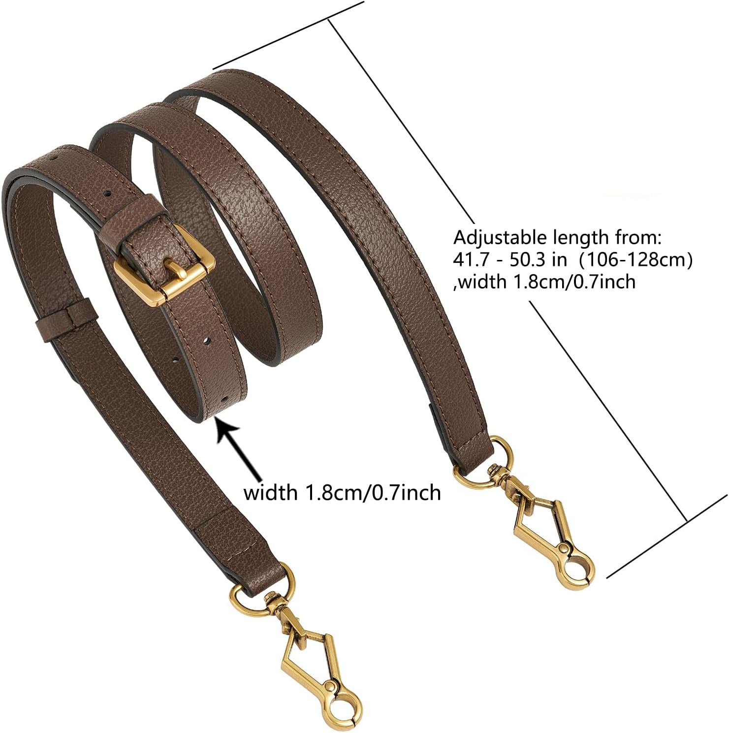 Leather Purse Strap Replacement Crossbody Handbag Long Adjustable