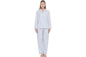 Women's 100% Cotton Cozy Cotton Pajamas Set, Short & Long Sleep Pants...