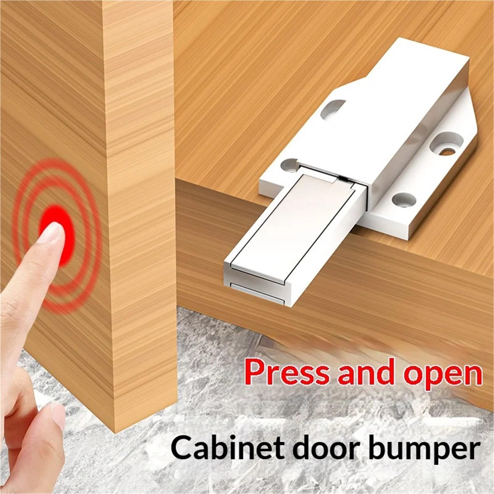10 Stück Magnet-Schranktürschnäpper aus Kunststoff, for Öffnen drücken, magnetische Schrankschnäpper, robuster Riegel for Türbeschläge, Türstopper(Black)