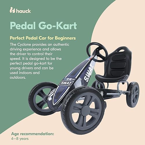 Miniatura 2 de Hauck Pedal ciclón Go Kart con asiento de cubo ajustable para niños de 4 a 8 años, S.W.A.T.