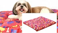 Cama Pet Luxo para Cachorros e Gatos – 43x63cm – Confortável, Acolchoada, Ideal para Shih Tzu, York, Poodle e Gatos – Antiderrapante, Design Colorido e Aconchegante