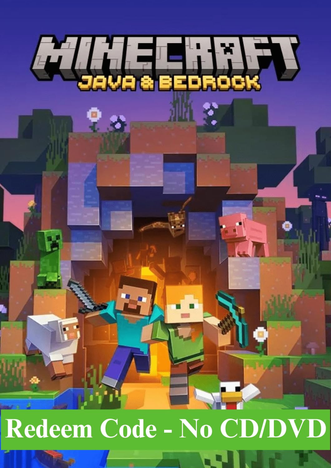 Minecraft Java & Bedrock Edition (PC) Redeem Code (No CD/DVD) : Amazon ...