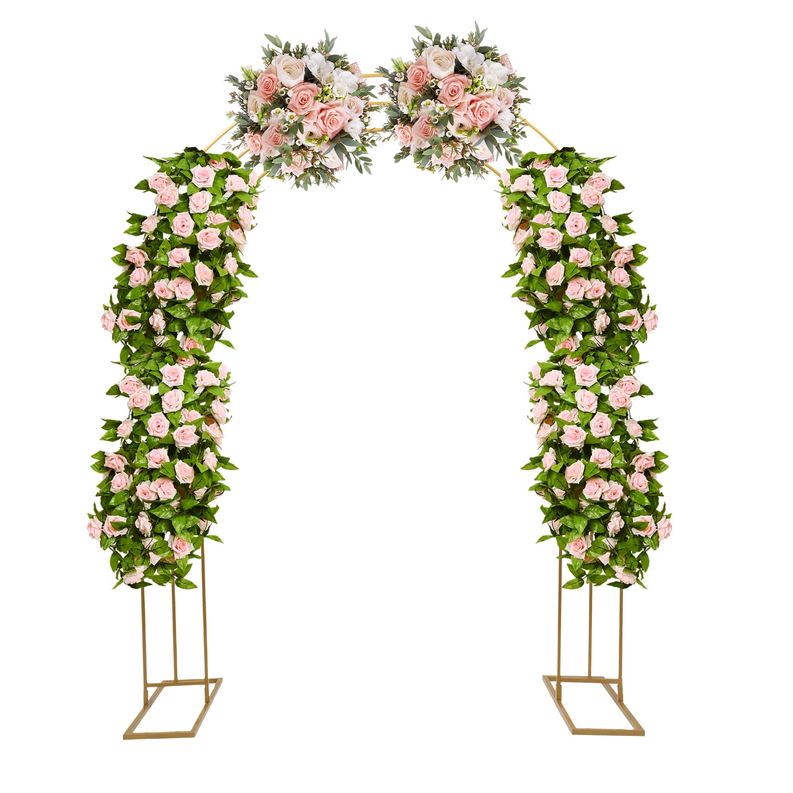 SOKDNHF 6.89X8.53FT Wedding Arch Backdrop Stand, Metal Balloon Arch Stand Kit, Background Decoration Stand For Eddings, Birthday Parties, Christmas Parties