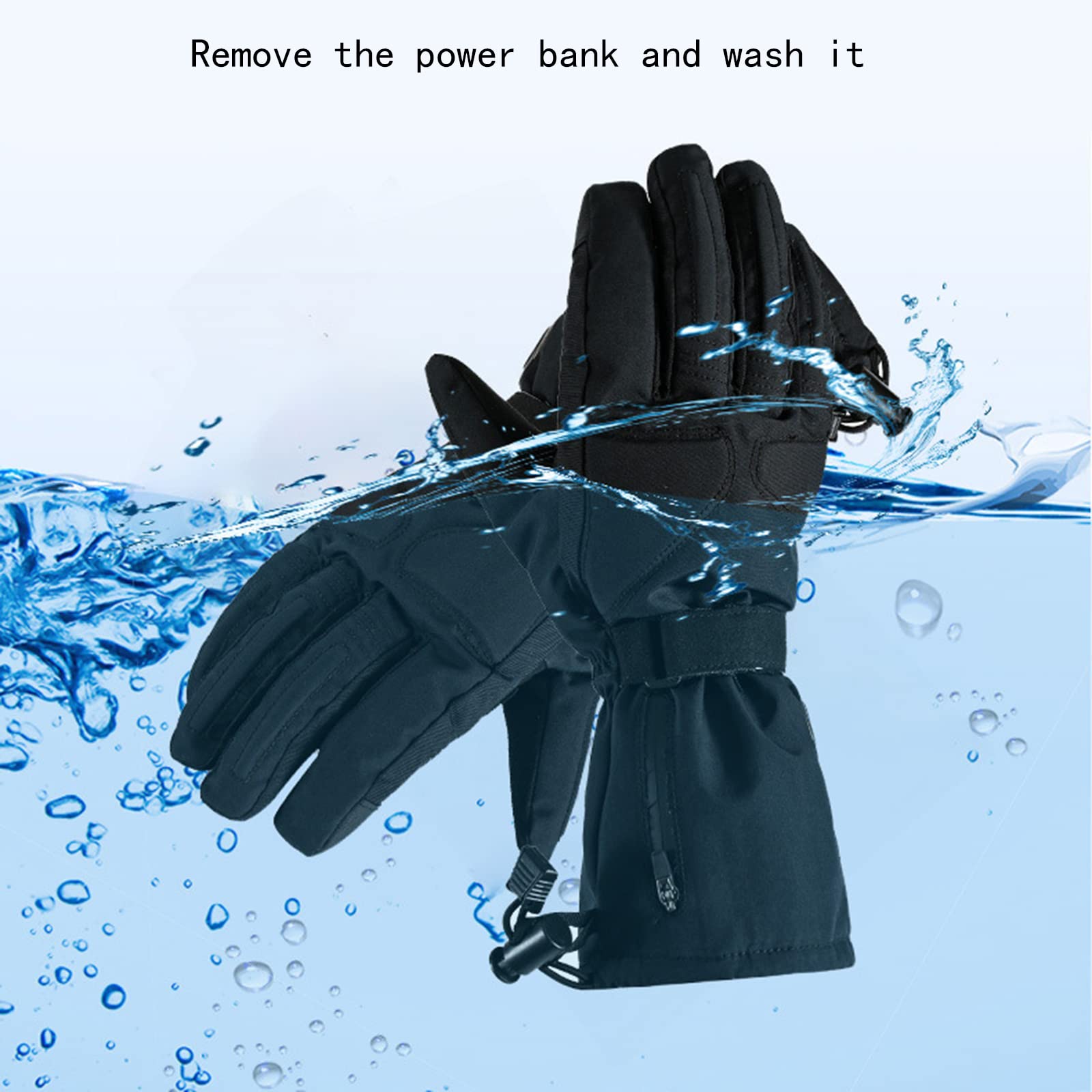 CHEWYNP Guantes Térmicos Guantes De Invierno para Motocicleta para Hombres Y Mujeres - 3 Niveles De Calefacción Guante Cálido Impermeable para Clima Frío, Guantes Térmicos con Pantalla Tác