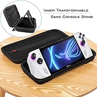 Vista 3 de Rog Ally Handheld Case, EVA Waterproof Hard Shell Protective Travel Case with Inner Transformable Game Console Stand, Flannel Soft Lining, Double