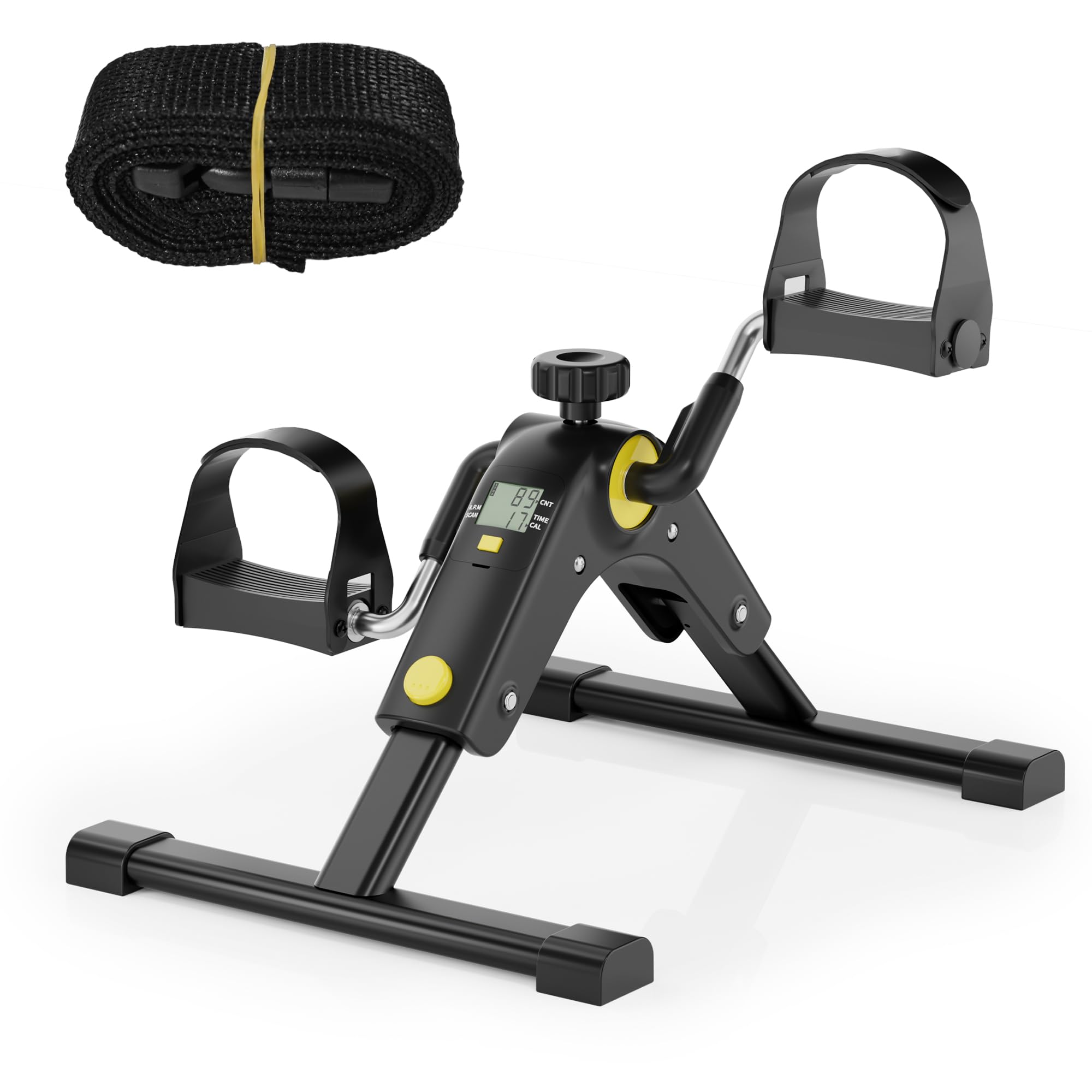 MOMODA Under Desk Bike Pedal Exerciser with LCD Display Portable Mini Exercise Bike for Arm and Leg