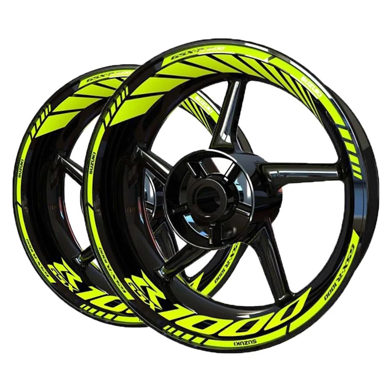 Naklejki na koła motocyklowe Dla S&uzuki Dla GSXR1000 Zestaw Naklejek Koła Motocykl Samochód I Felgi Rowerowe Naklejki na felgi(Multi-colored 8)