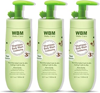 Baby Care 3-in-1 Baby Shampoo, Body Wash & Conditioner, Care From Nature,100% Plant-Based, No Tear Formula, Safe on Babies Skin, Kids Shampoo 300 ml/ 10 fl. Oz