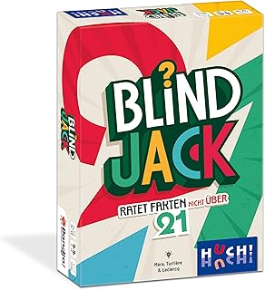 HUCH!, Blind Jack, Schätzspiel mit besonderem Kniff, Spannendes Spiel für 2 Teams, Perfekt für Zwischendurch und Unterwegs, Für 2–12 Spieler ab 10 Jahren