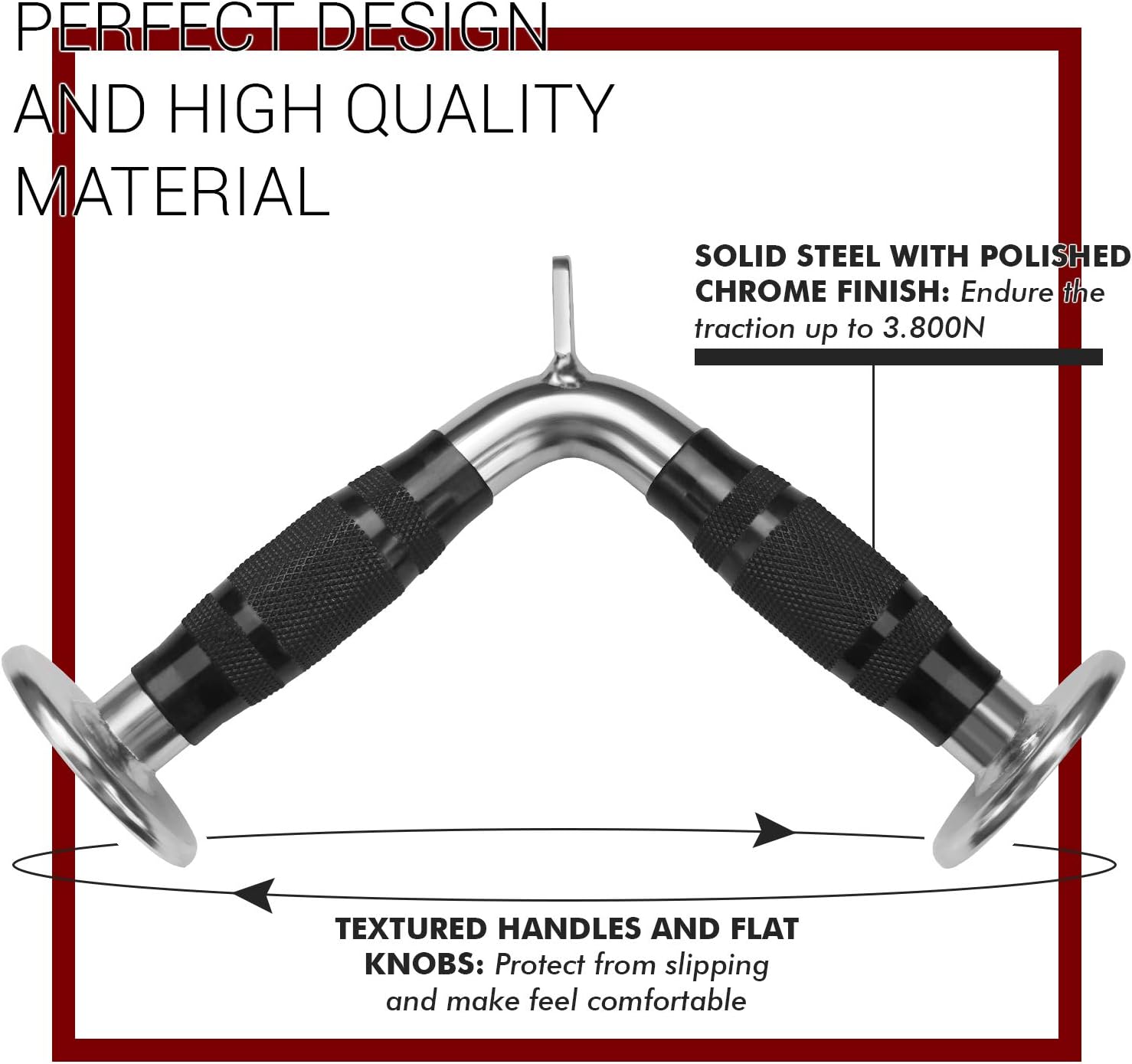 A2ZCARE Cable Machine Accessories, Cable Machine Attachment for Weight Lifting, LAT Pull Down Attachment. Multi-Option: Double D Handle, V-Shaped Bar, Tricep Rope, Rotating Straight Bar : Sports & Outdoors