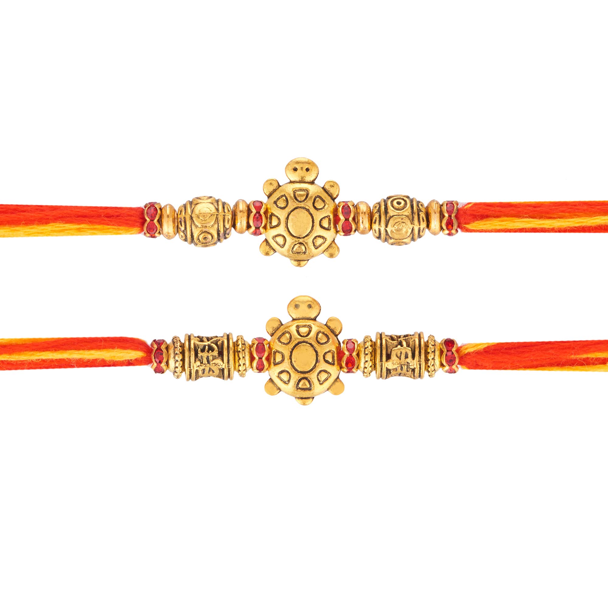 Eximious IndiaSet of 2 Rakhi for Brother Designer Rakhis Set on Rakshabandhan