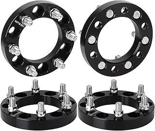 JiiinMiiin 6x5.5 Wheel Spacers 1"(25mm) Forged 6x139.7mm Wheel Spacers with 14x1.5 Studs & 108mm Center Bore - Compatible with Silverado Suburban Sierra Savana 1500 Express Tahoe Yukon Escalade