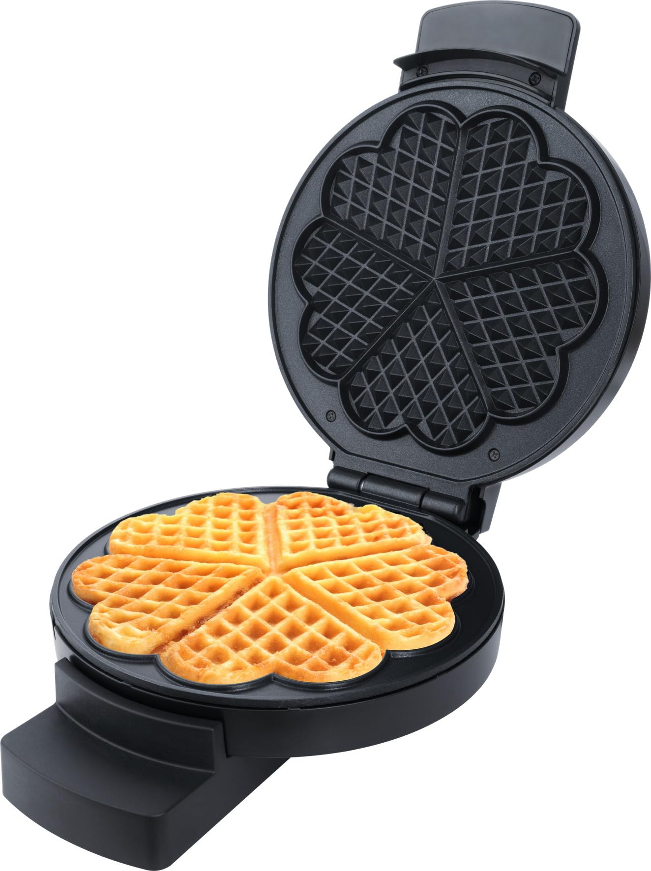 Steba XL gofrera con 18,5 cm de diámetro, gofrera para 5 gofres en forma de corazón, regulación continua de la temperatura, sin PFAS, WE 3