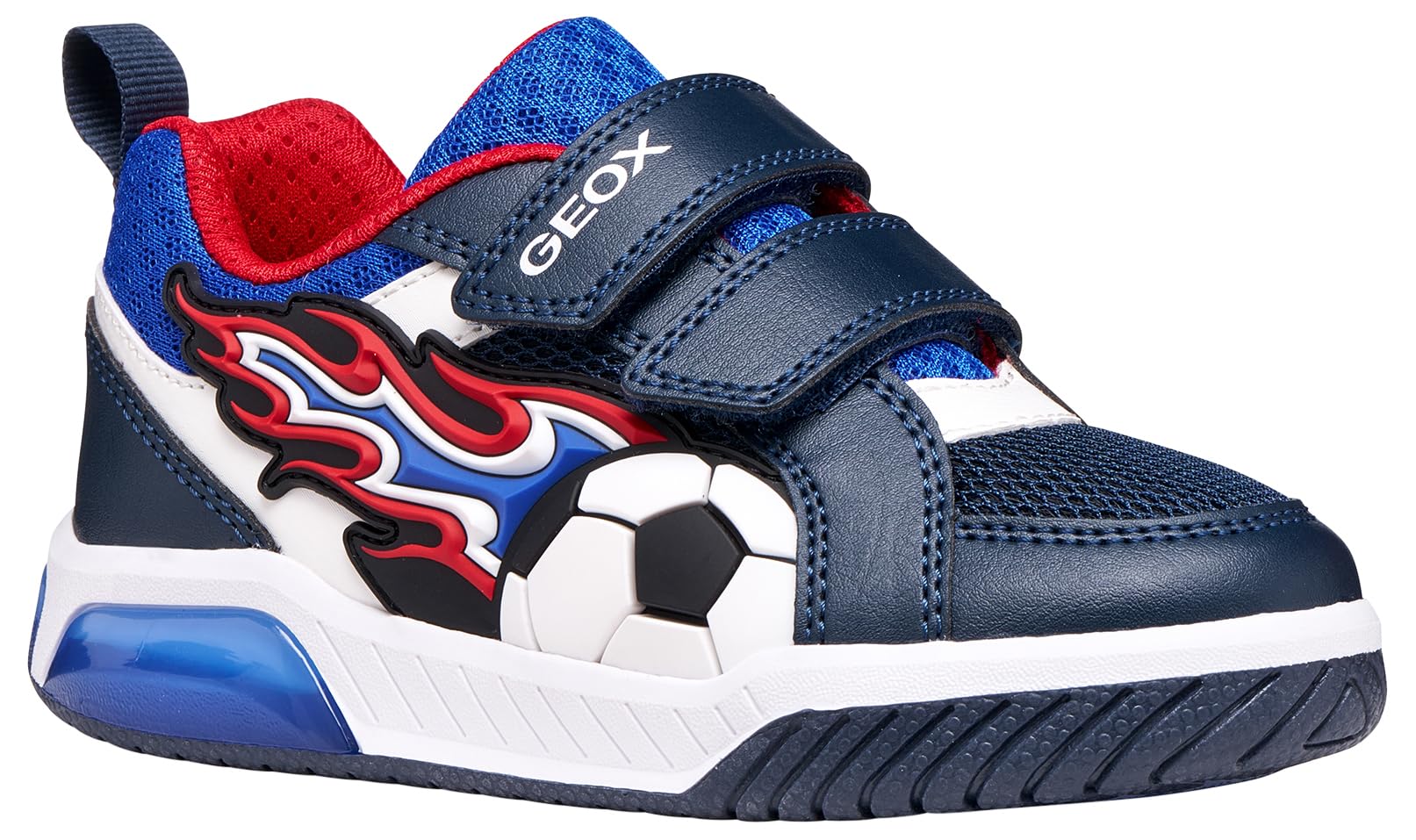 Geox J INEK Boy B Trainers, Navy/Red, 34 EU