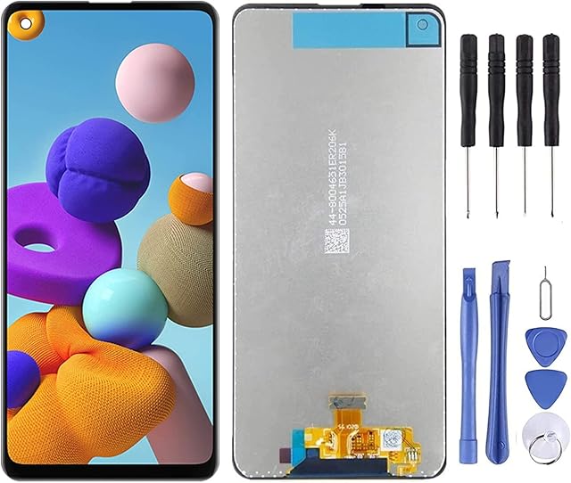digi marker Screen Replacement For Samsung Galaxy A21s SM-A217F LCD Display Touch Screen Digitizer Assembly Repair Tools Set Compatible With Samsung Galaxy A21s (No Frame)