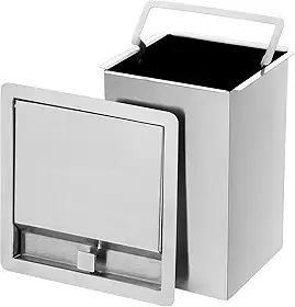 Lixeira Quadrada Pia Cozinha Embutir 4 L Inox 304 Escovado