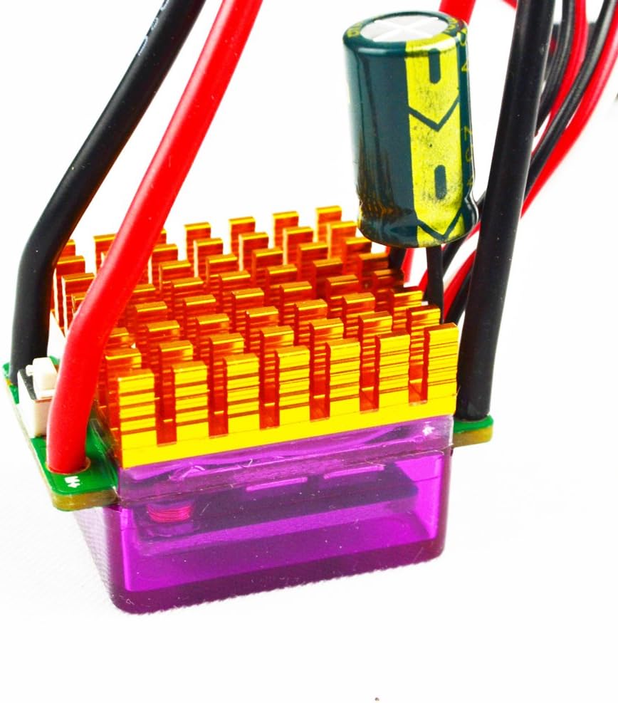 FullfunRC Waterproof Brushed ESC with Dirtproof Switch for 1/10 Traxxas HPI Redcat Tamiya RC Truck, Buggy, Short Course Truck and Rock Crawler : Toys & Games