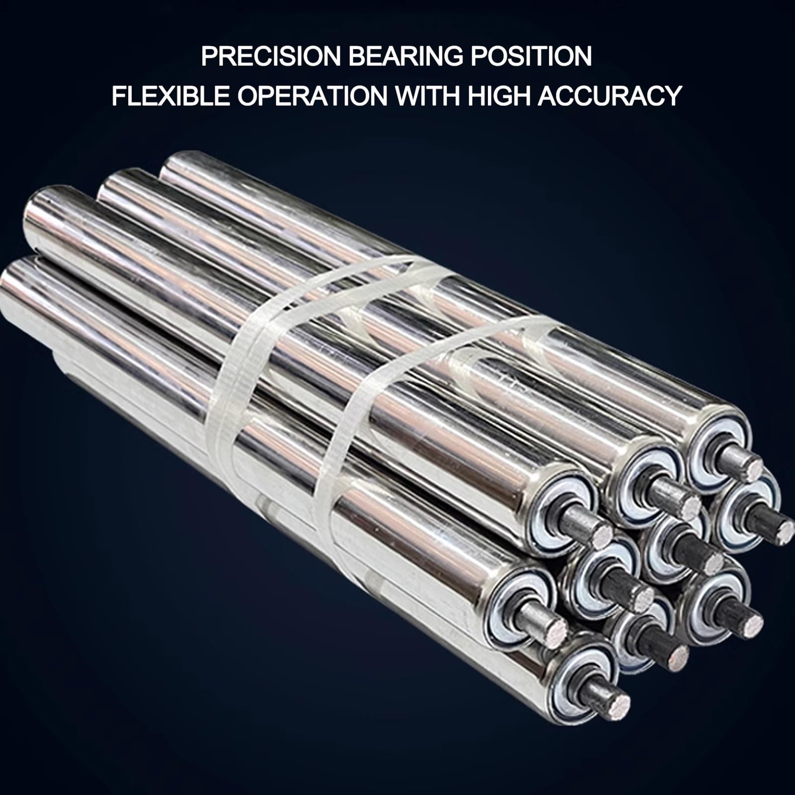 Lot de 5 rouleaux de convoyeur galvanisés 50 mm de diamètre 600 mm de longueur Idéal pour la transformation alimentaire et la logistique Convoyeurs non alimentés