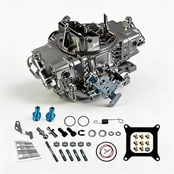4150 Double Pumper Carburetor Electric Choke 650CFM, Mechanical Secondaries, Dual Inlet,Gasoline Replacement For Holley 4150 Double Pumper Carburetor #0-76650BK,#BR-67255 650CFM