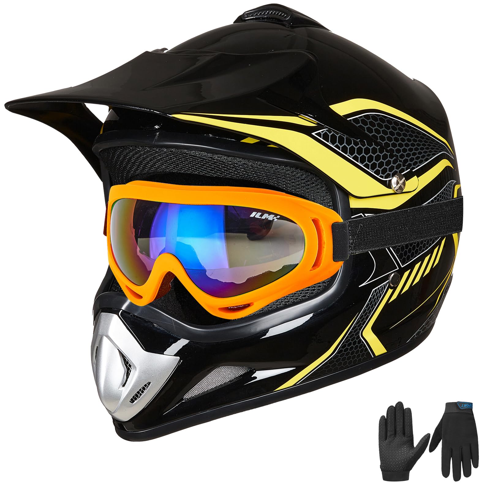 ILM Youth Kids Dirt Bike Helmet BLD-818