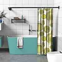 Asta Doccia Angolare Curva Senza Foratura - Regolabile Per Bagno E Spogliatoio - Foto 2