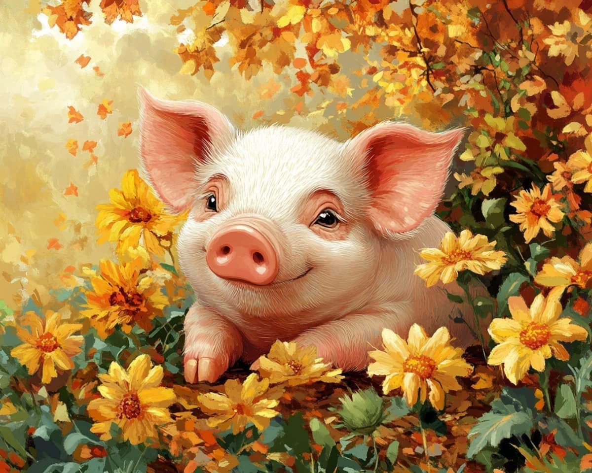 AxiangziK Cross Stitch Kits for Adults Beginners,Pigs in the Flowerbed Stamped Cross Stitch Kits,11 CT Embroidery Needlepoint Kits Home Decor,16x20inch
