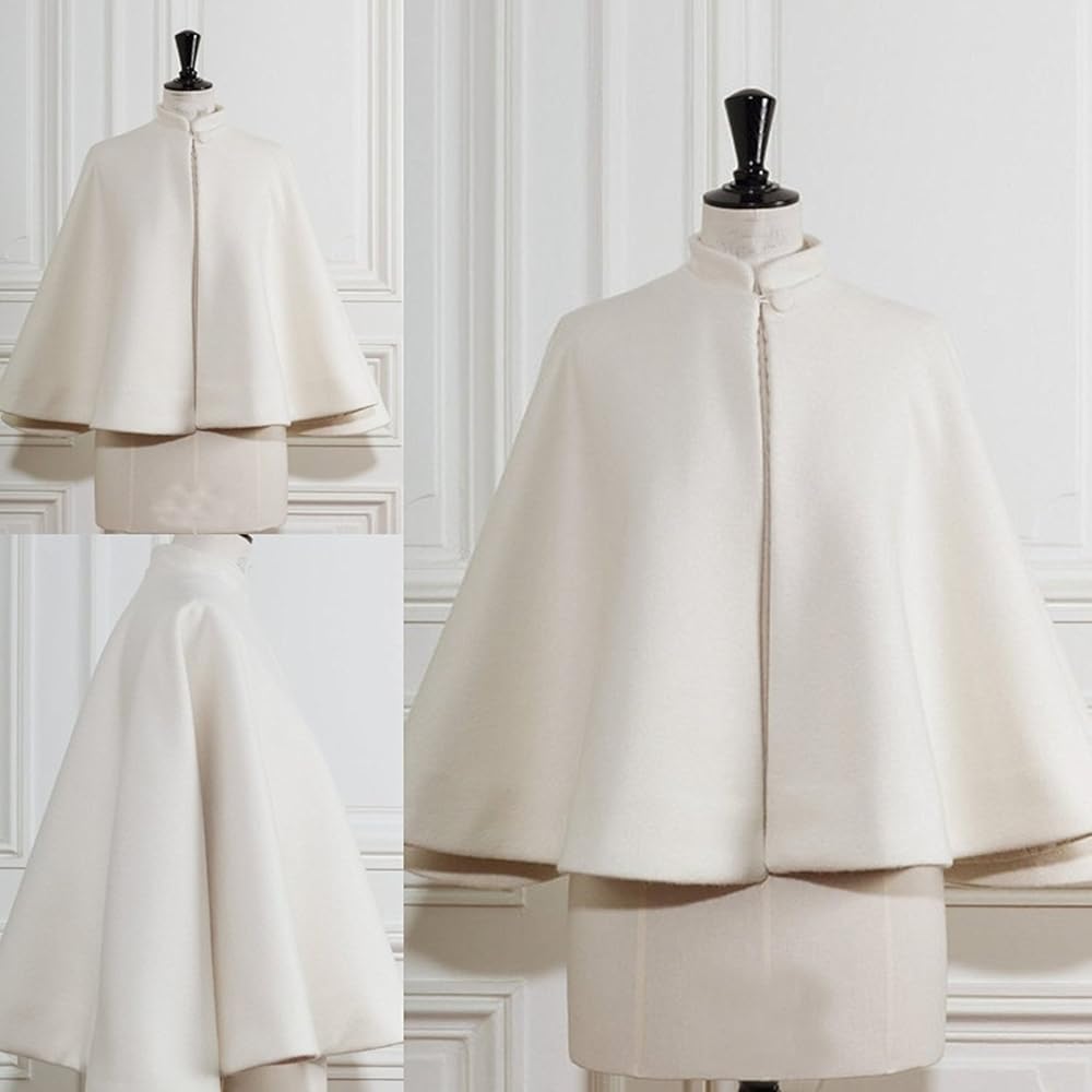 Kelaixiang Cape Wool Blend Sleeveless Women for Wedding