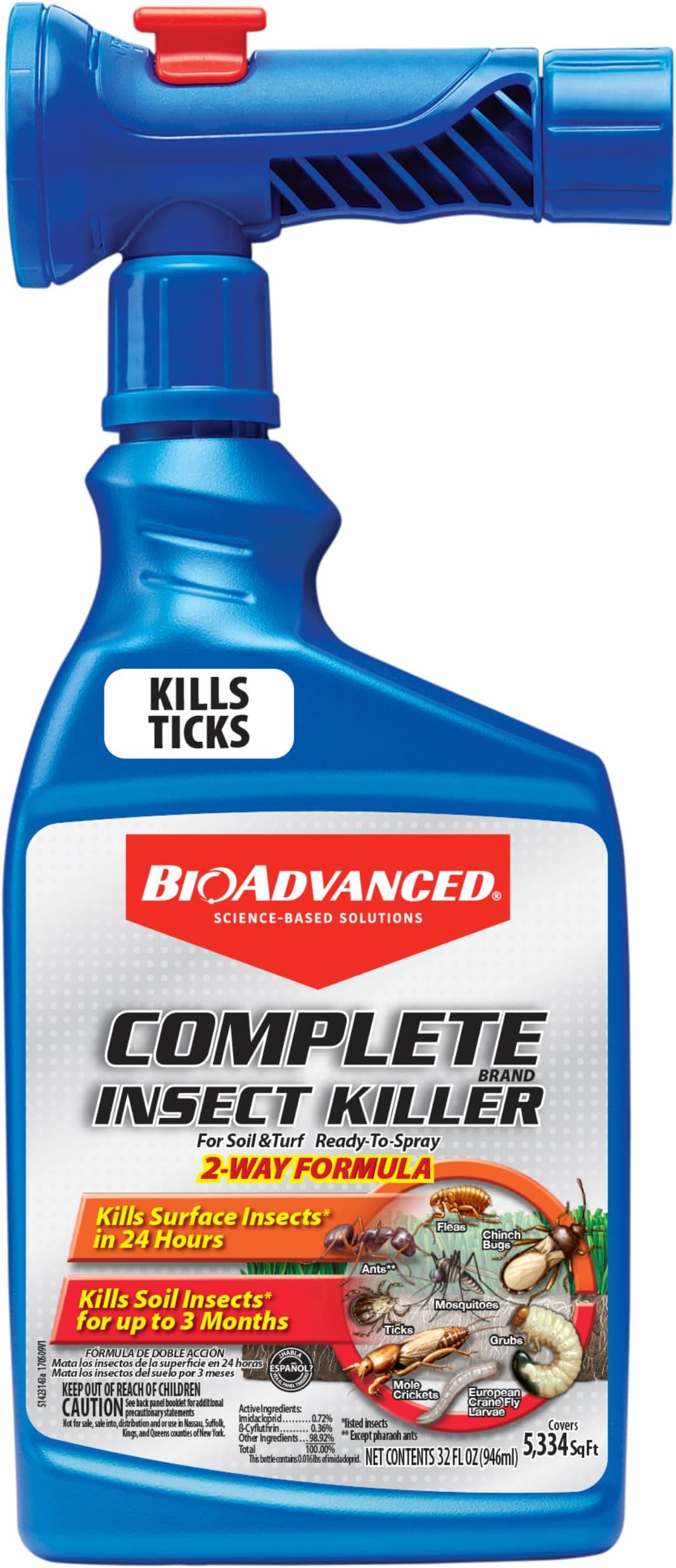 Complete Brand Insect Killer for Soil and Turf, Ready-to-Spray, 32 oz, Outdoor Ant Killer