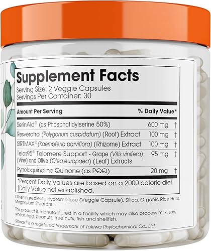 Miniatura 8 de Genius Eternal, NAD y NMN Suplemento antienvejecimiento - Cápsulas de telómero de mononucleótido de nicotinamida - Suplementos activadores NADH