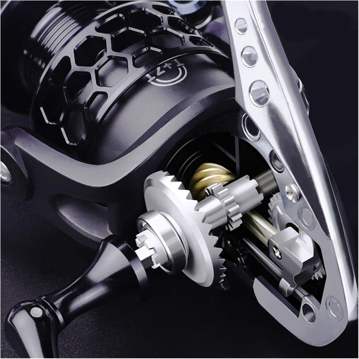 Fishing Reels Fishing Reel GK1000-7000 5.2:1 Metal Spool Body Rocker 8KG Max Drag Spinning Reel Saltwater Fishing Accessories for Inshore Boat Rock Freshwater Saltwater