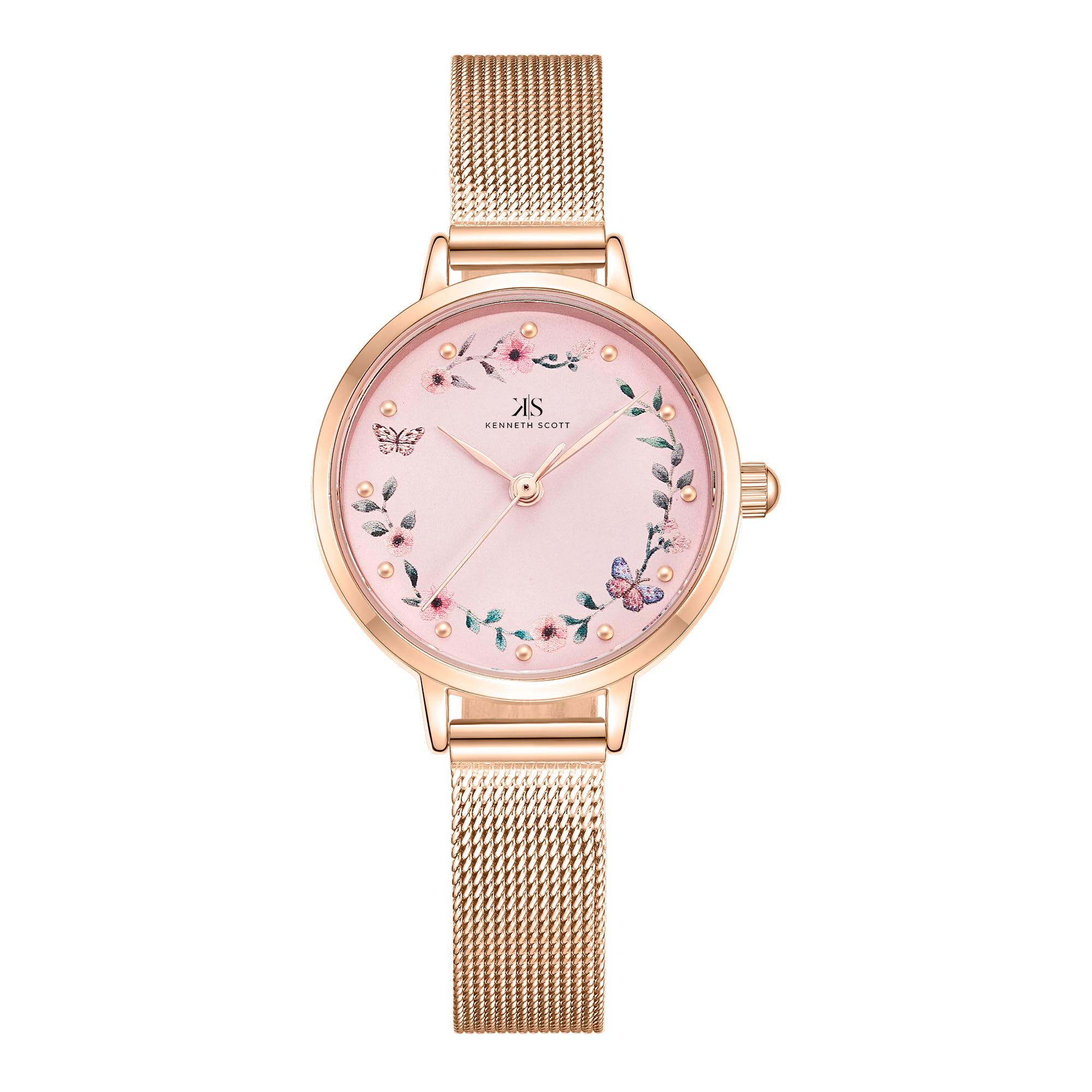 kenneth scott Women Pink Dial Analog Watch - K23512-RMKP, Bracelet-picture-11