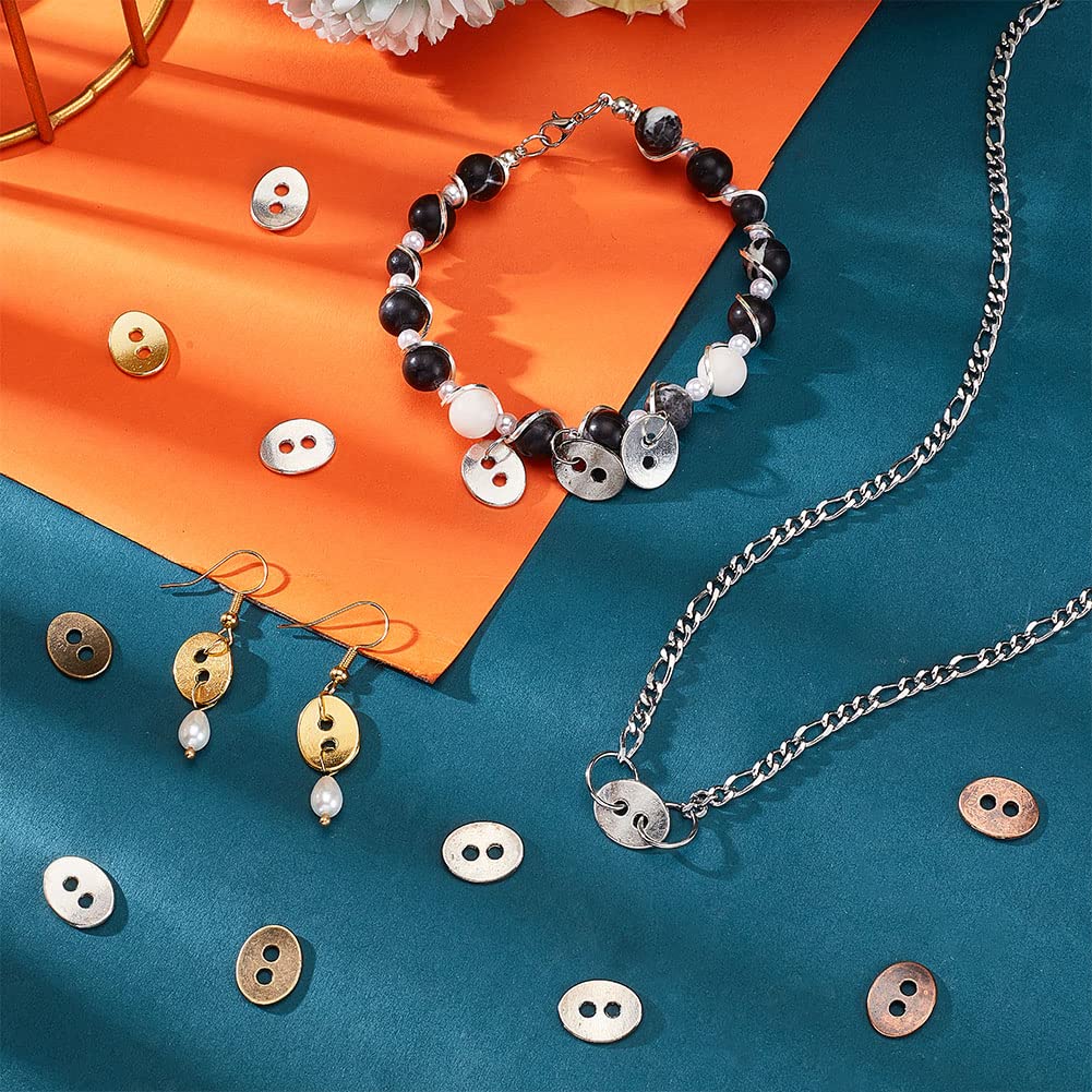 Amazon.com: PH PandaHall 120 pcs 6 Colors 14x11mm 2 Hole Alloy