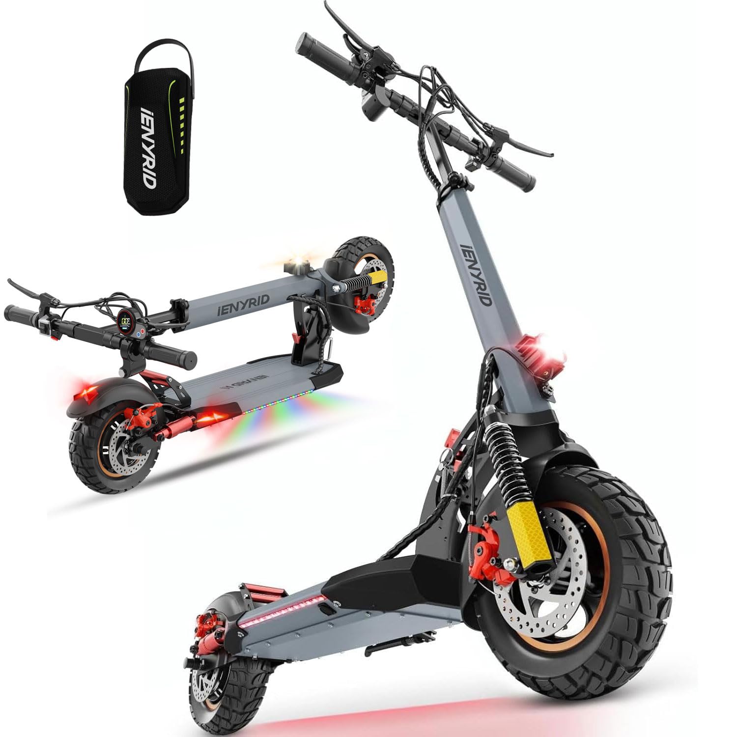Electric Scooter Adults, 800W Motor & 28MPH Portable Folding Commuting Eletric Scooter, Up to 25 Miles Range, 10" Off Road Tires e Scooter, Dual Brakes & Suspensions Fast Scooters for Adult E-Scooter