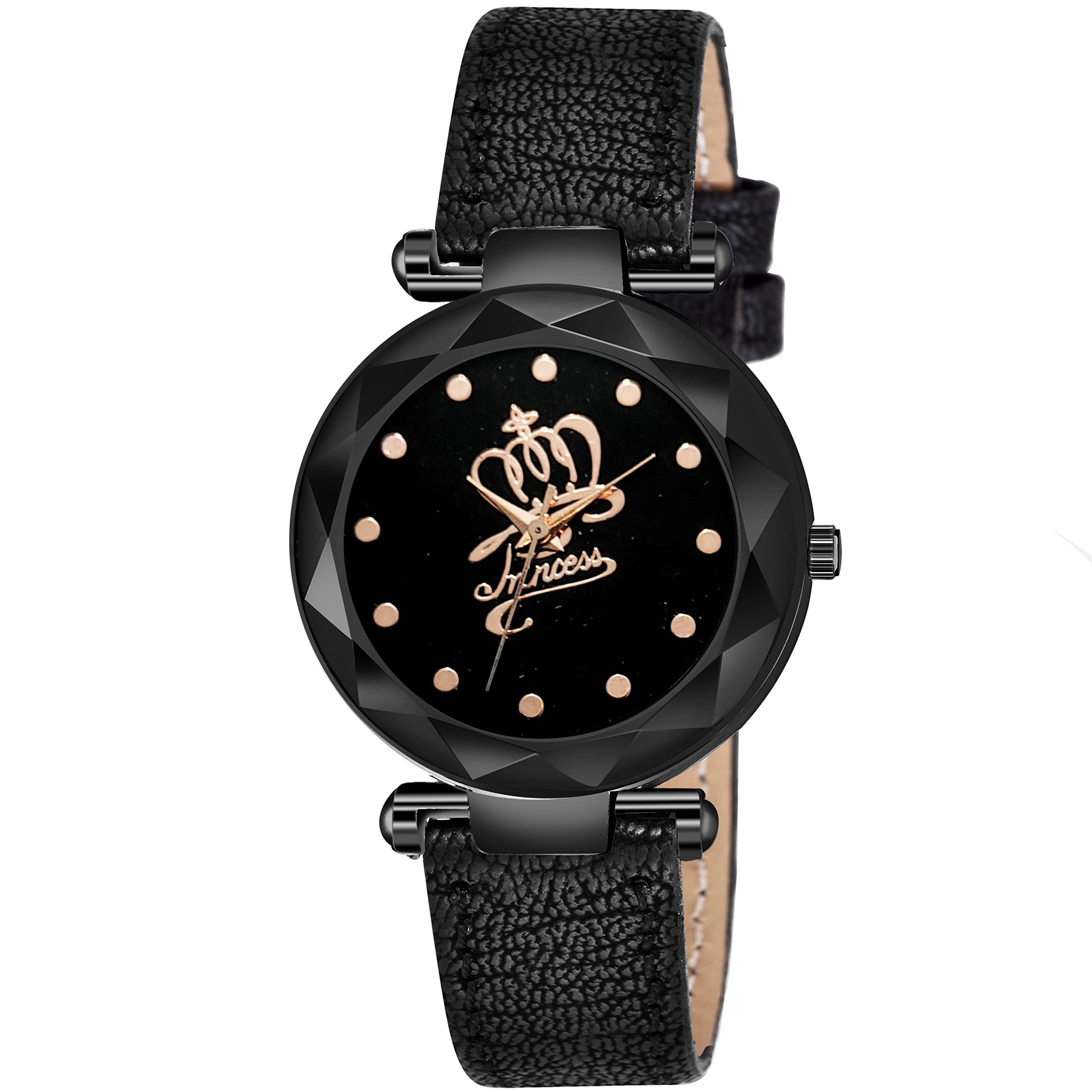 KIARVI GALLERY Analogue Princess Dial Leather Belt Girls & Womens Watch (Full Black) (B0B9LGYLQN) Amazon Price History, Amazon Price Tracker