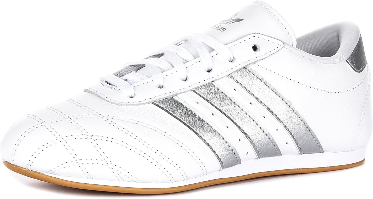 adidas Taekwondo Lace Women's Shoes, Cloud White/Silver Metallic/Gum, Size 8