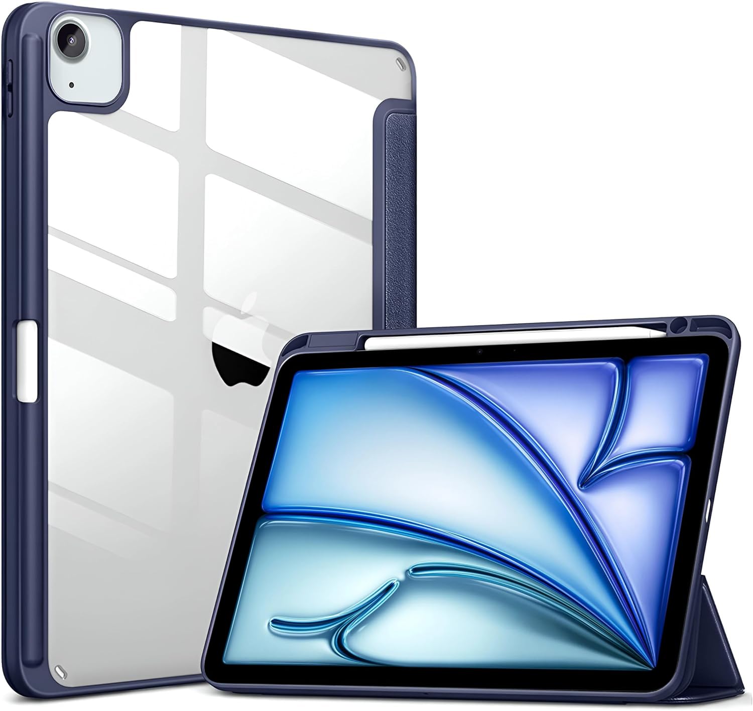 ProElite Case Cover for Apple iPad Air 13 M2 2024 Cover, Transparent Smart Flip Cover for iPad Air 13 inch M2 2024 with Pencil Holder, Dark Blue (B0D4YCCGDG) Amazon Price History, Amazon Price Tracker