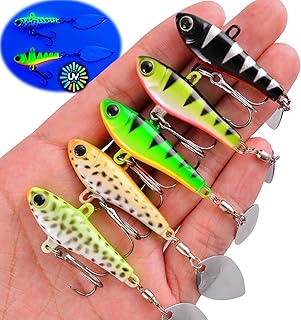 Messeneuheit 2024 Jig Spinner Set 5 unidades 20 g en caja de cebo UV Activo | Spinner de cabeza de plomo para perca, lucio, lucioperca, cacho | Jigspinner Jigspiner Spin Jig Spinjig