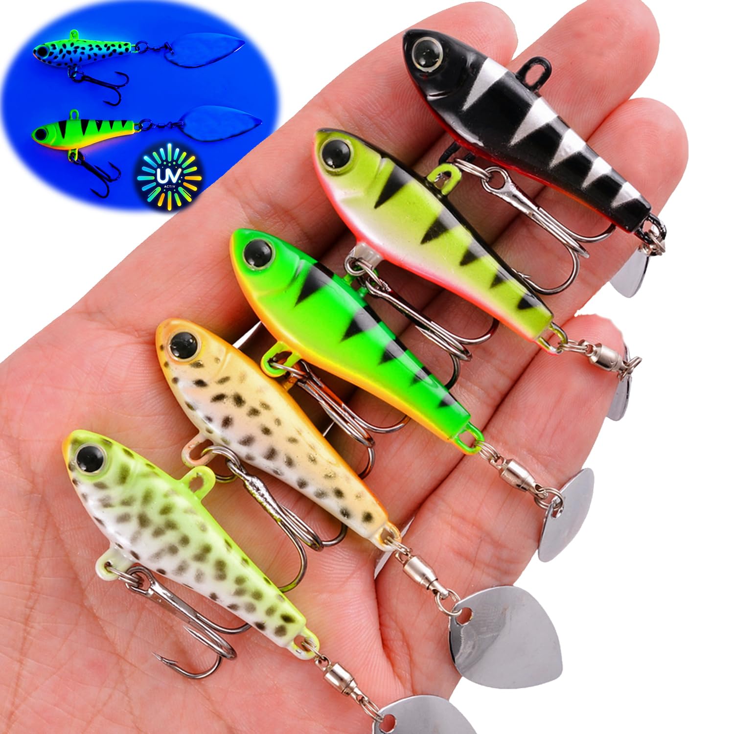 Spinnerbait YO 21 G Pour Brochet Et Perche - Leurre Pêche Avec Pales Rotatives, Crochets Ultra Tranchants